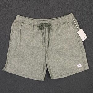 Katin Isaiah Local Short Mens XL Olive Chambray Cotton Linen Blend Beach NWT